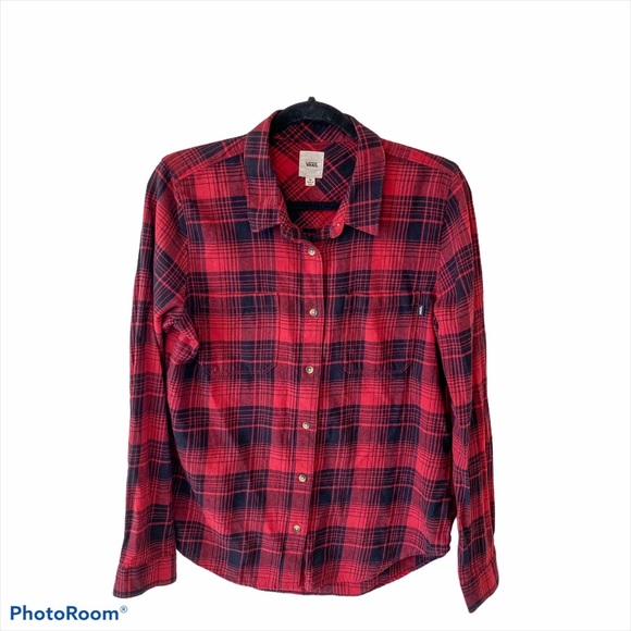 vans red and black flannel